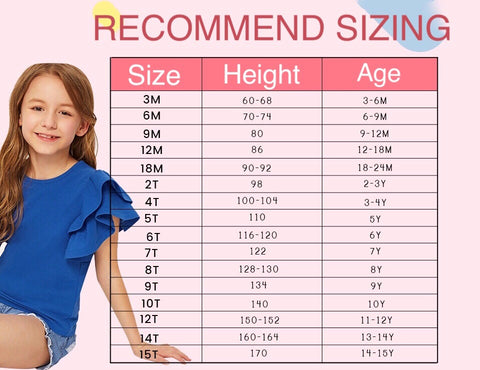 Size Chart at Teeny Bumps